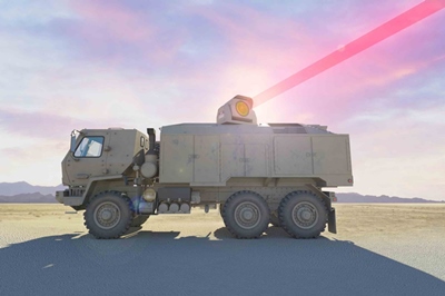Truck-mounted laser weapon