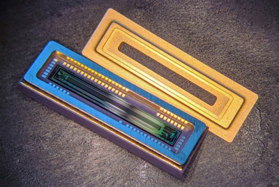 Emberion’s fully packaged linear array detector.