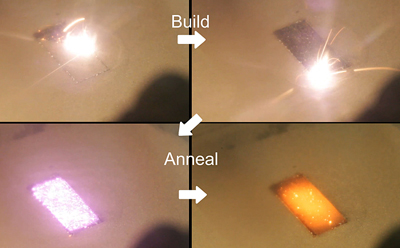 Building and annealing a rectangular block of stainless steel 316L (click for info).