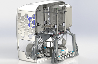 3D printer fromTU Graz melts metal powder with high-performance LEDs.