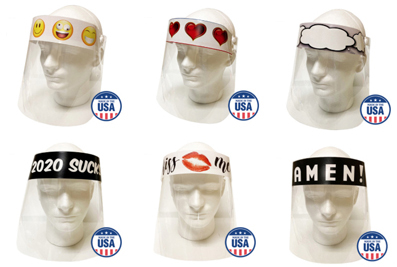 Safety and fun: American Paper Optics' Personal Protective Expressions shields.