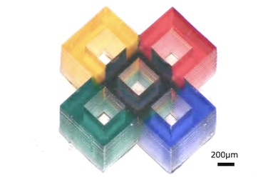 Multicolored items by 3D printing 