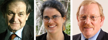 Physics Nobel Laureates: Professors Roger Penrose, Andrea Ghez, and Reinhard Genzel.