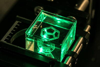 Glass act: new process uses multiphoton polymerization.