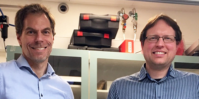 CryptQ team members Ulrik Lund Andersen and Tobias Gehring.