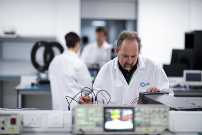 Employees working at CPI's Photonics Centre in Sedgefield, County Durham, UK.