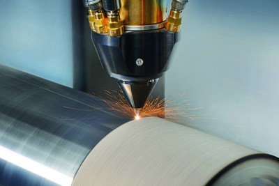 EHLA process chain was tested on a heating roller.