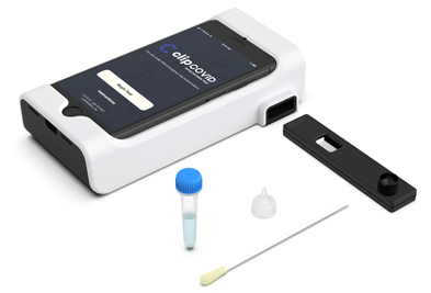 Components of the Clip Covid Test. Click for info.