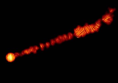 Towards the event horizon:  M87