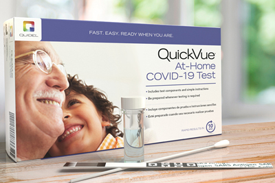 The test employs Quidel lateral flow technology.