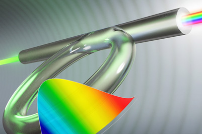 Illustration of the optical fiber Kerr resonator, which LLE researchers used.