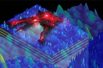 Artistic rendering of the super resolution microscopy technology. Click for info.