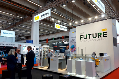 Edmund Optics booth at Optatec.