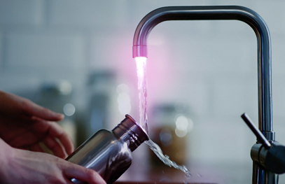 ams Osram develops disinfection methods to purify water with UV light.