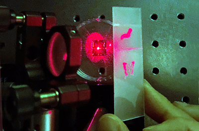 Holographic images depend on surrounding medium and wavelength used.