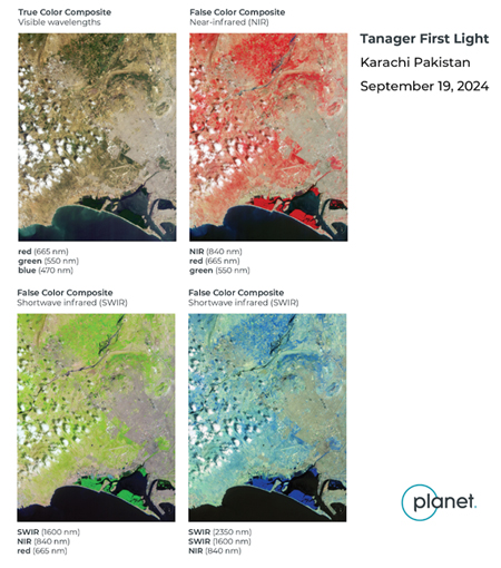 Tanager’s first light images of Karachi, Pakistan, published last week.