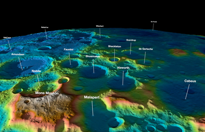 Lunar Orbiting Laser Altimeter has produced maps of the Lunar South Pole.