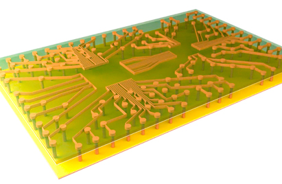 New approach: packaging with glass instead of silicon.