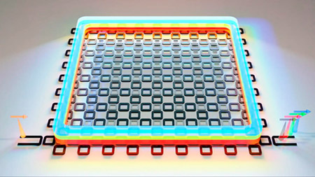 JQI has designed chips that convert one wavelength into many others. Click for info.