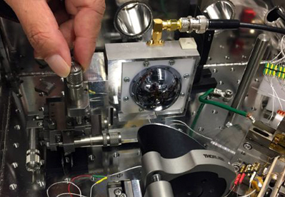 Experimental setup for RIKEN’s terahertz time-domain spectroscopy.