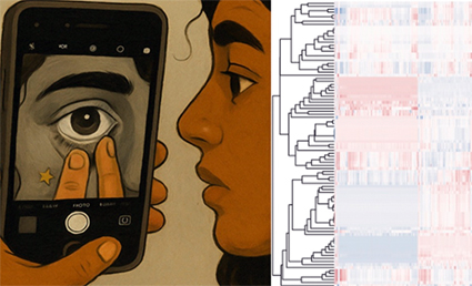 Radiomic features extracted via machine learning from smart phone photos.