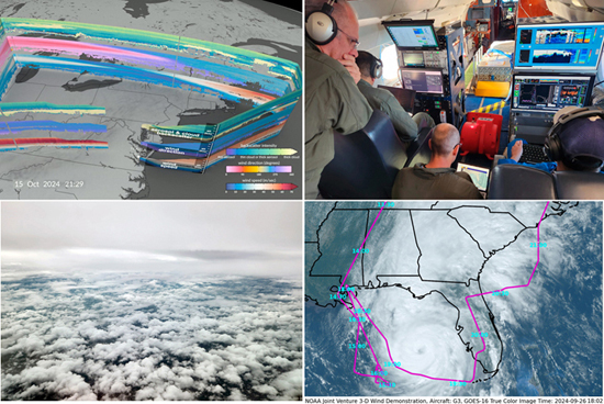 3D wind measurements from NASA's Aerosol Wind Profiler instrument. Click for info.