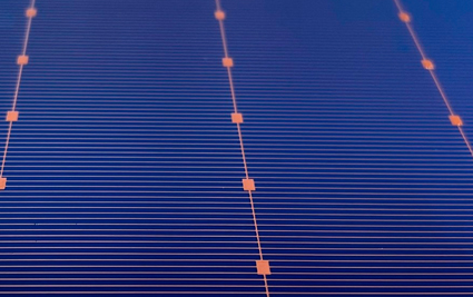 Solar cell with screen-printed copper paste metallization.