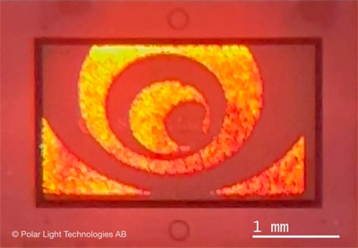 Polar Light’s first micro-display prototype.