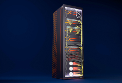 Render of QuiX Quantum’s first-generation universal photonic quantum computer.