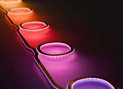 Artist’s illustration of the new tunable ring laser.