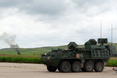 DE M-SHORAD laser weapon in action at Fort Sill.