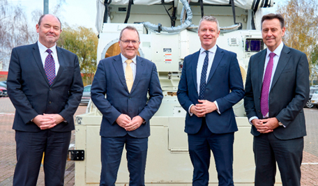 Dragonfire team with Steve Wadey, CEO at QinetiQ (R).