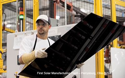 First Solar CdTe panel production