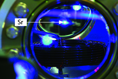 Split-second accuracy: vacuum chamber where strontium atoms are held.