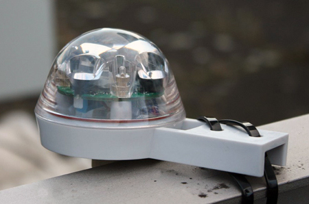 Mobile weather forecast: optical sensor used to measure rainfall.