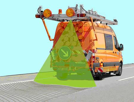 Roadworks ahead: A single laser scanner is all it takes to measure surface evenness. 