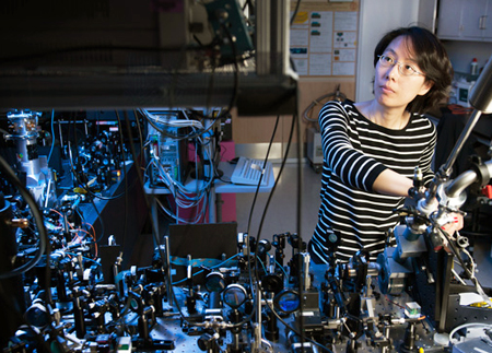 Na Young Kim is part of the Stanford team that has demonstrated a  polariton laser.