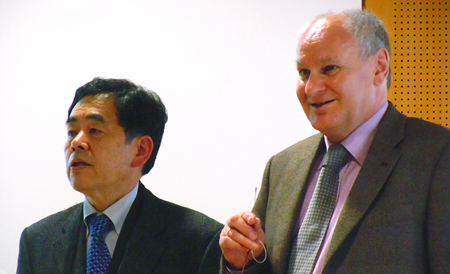 Kunihiko Washio, Paradigm Laser Research, with Arnold Mayer, Optech Consulting.