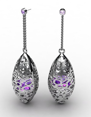 Laser-additive earrings