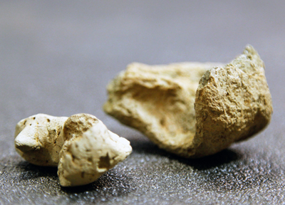 The larger of the two figurines could have been used as an oil lamp.