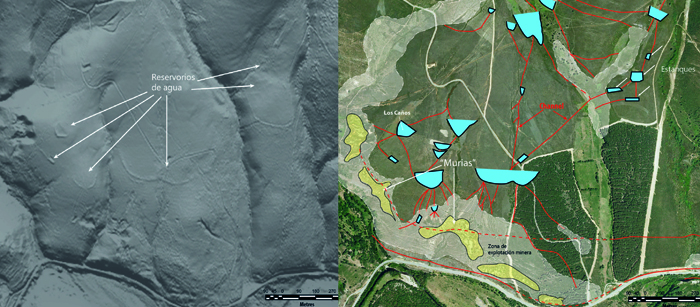 LiDAR discovery: Ancient goldmines in the Eria river valley, Spain.