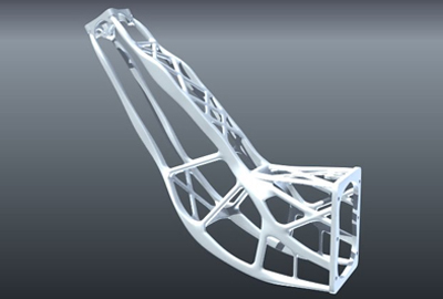 Collaboration: satellite antenna produced by 3D printer.