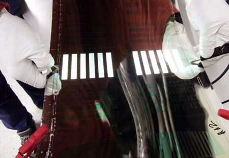 Flexible OLEDs made by roll-to-roll manufacturing.