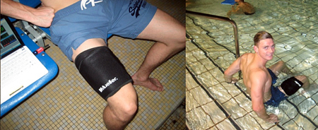 Going swimmingly: the waterproofed system goes through its paces in the pool.