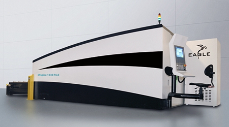 Powerful: Eagle's eVision Inspire 1530 6kW fiber laser. 