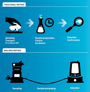 Old and new Listeria detection techniques.