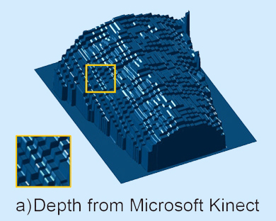 Basic shape: rough scan from Microsoft Kinect system.