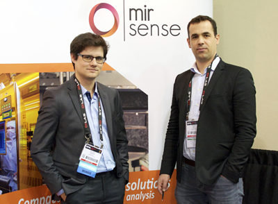 mirSense co-founders Mathieu Carras and Mickael Brun at Photonics West.