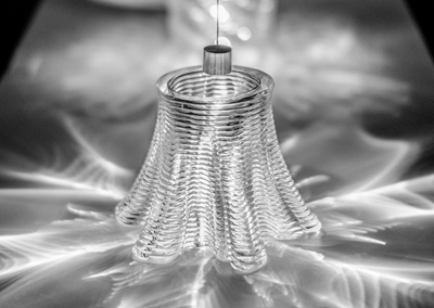 Example of 3D printed glass form.