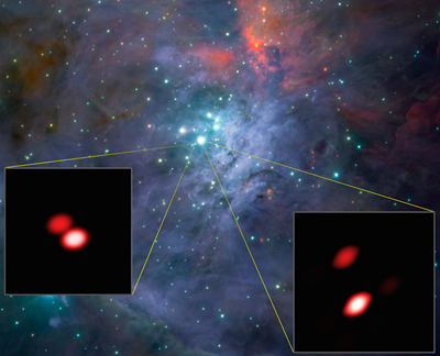 Starring role: Gravity has discovered a new double star in the Orion Trapezium Cluster.